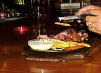 A meal at the Lion's Den - Moreson RanchAfrican Ostrich greeting at Moreson